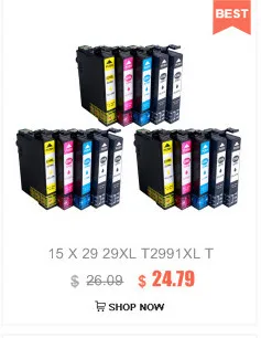 12 шт. в упаковке, 29XL 2991XL чернильных картриджей совместим с Epson XP-235 XP-245 XP-247 XP-332 XP-335 XP-432 XP-435 XP-445 принтер