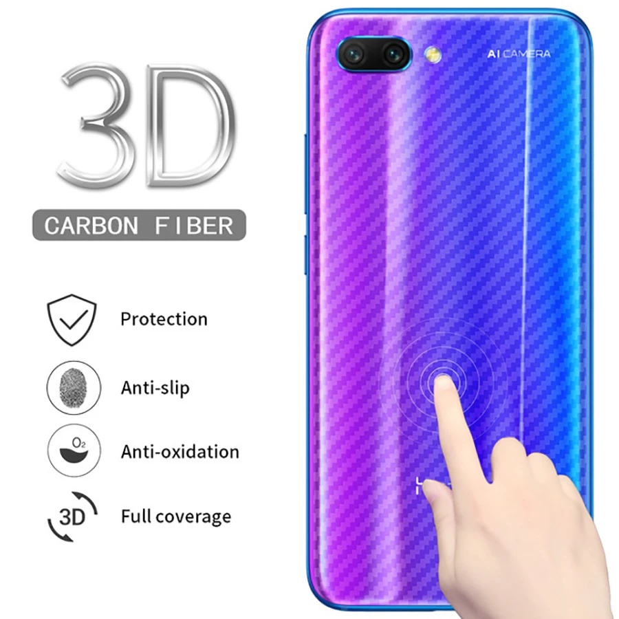 5 шт. защитная пленка из углеродного волокна для huawei 8X Max Nova 3 3i Honor 10 P Smart Plus mate 20 Lite
