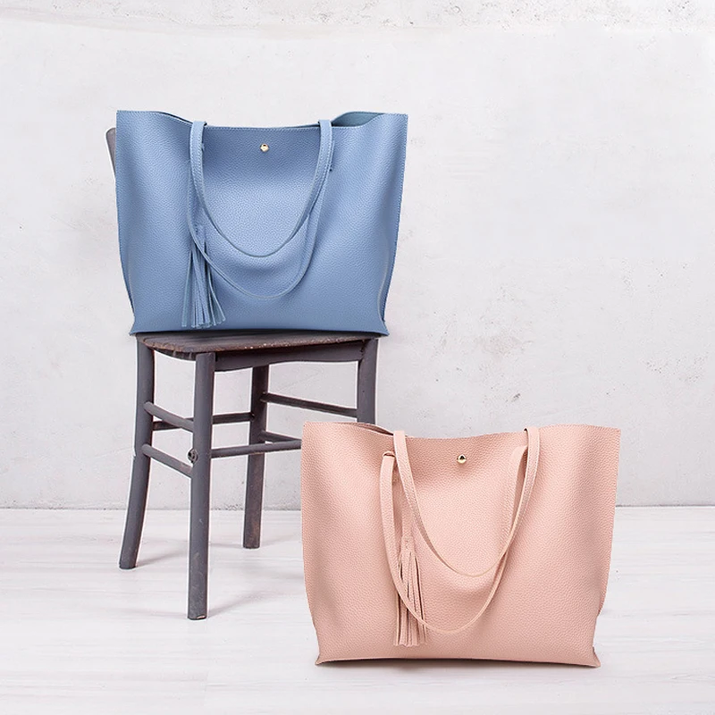 Новый Для женщин Сумочка Мода Сумка корейский кисточкой сумки дамы Shopping Сумки PU