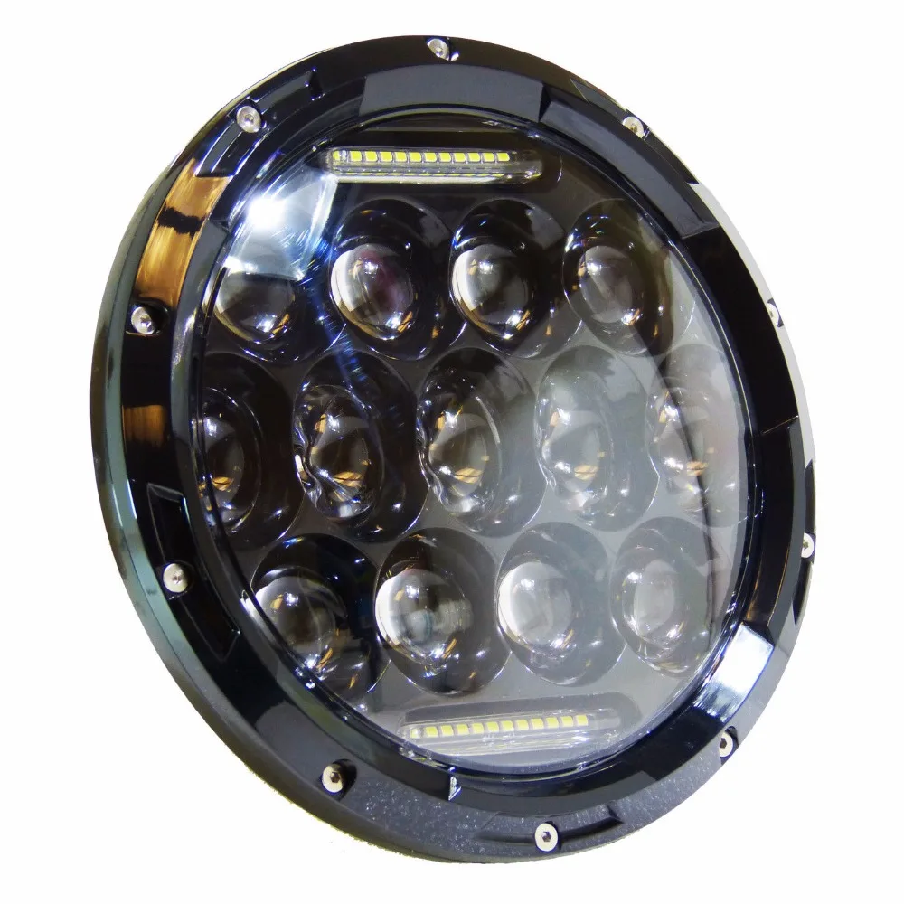

BJMOTO 7" Projector Round 75W 7500LM Hi/Low Beam Motorcycle LED Headlight Bulb DRL for Harley