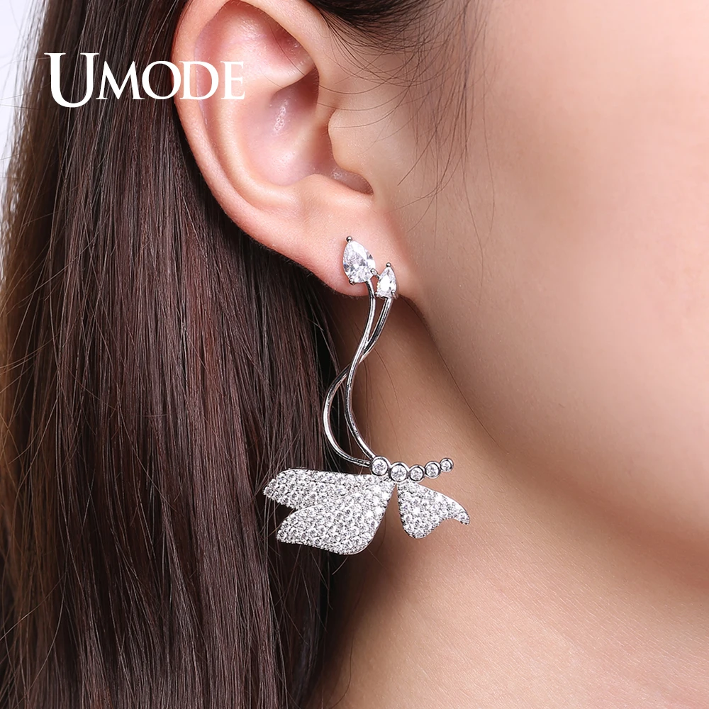 UMODE уникальный дизайн большие роскошные длинные висячие серьги в форме бабочки