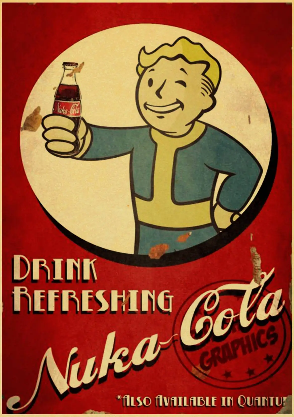 Игра fallout 4 печать на крафтовой бумаге живопись Ретро плакат домашний декор наклейка на стену
