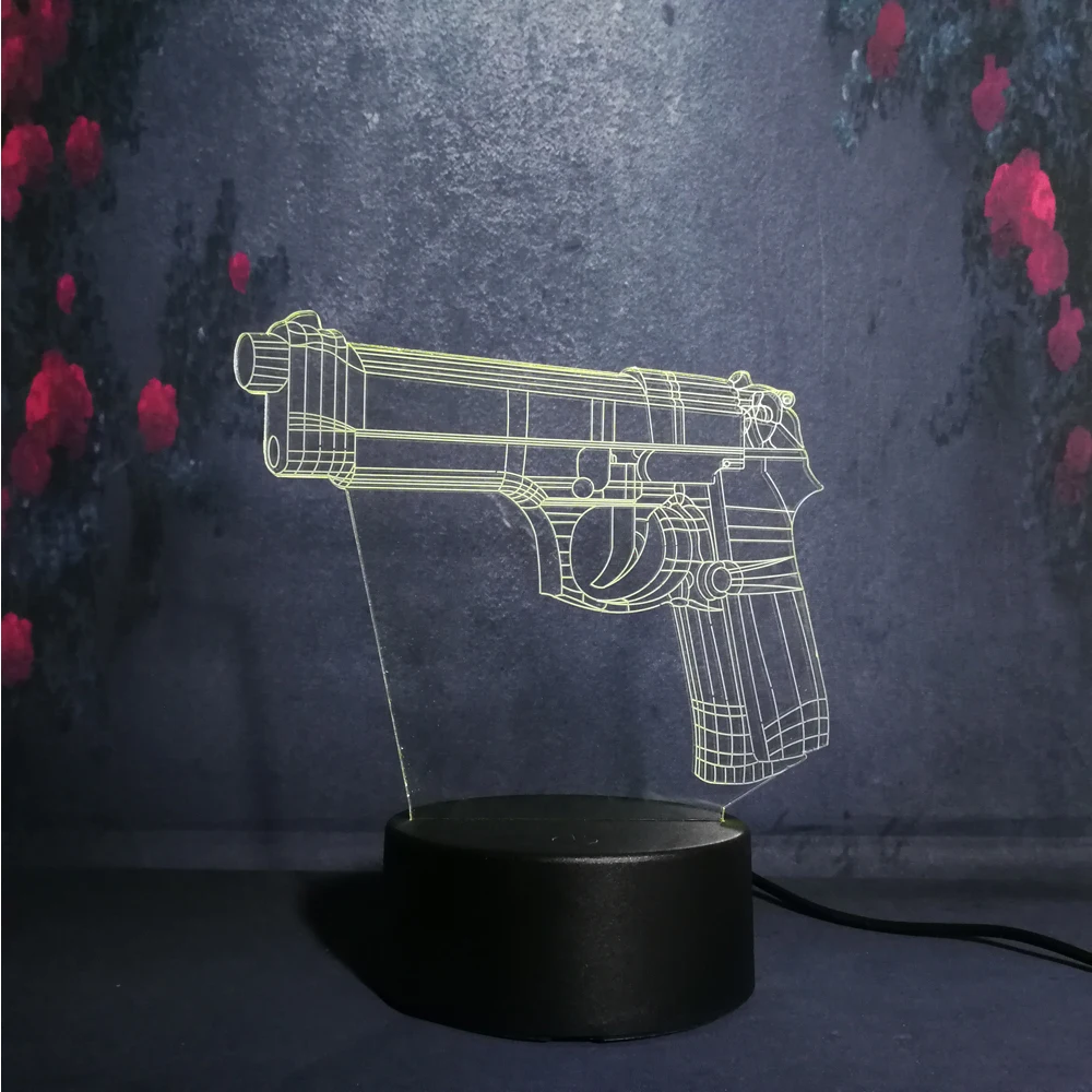 Битва рояль игра PUBG TPS пистолет винтовка LED ночник настольная лампа USB лампы