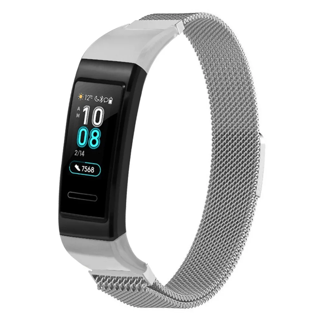 Магнитный металлический браслет на запястье для huawei Band 3/3 Pro, умные часы, сменный мужской Т-образный ремешок, спортивный роскошный женский и мужской ремешок для часов 19Jun