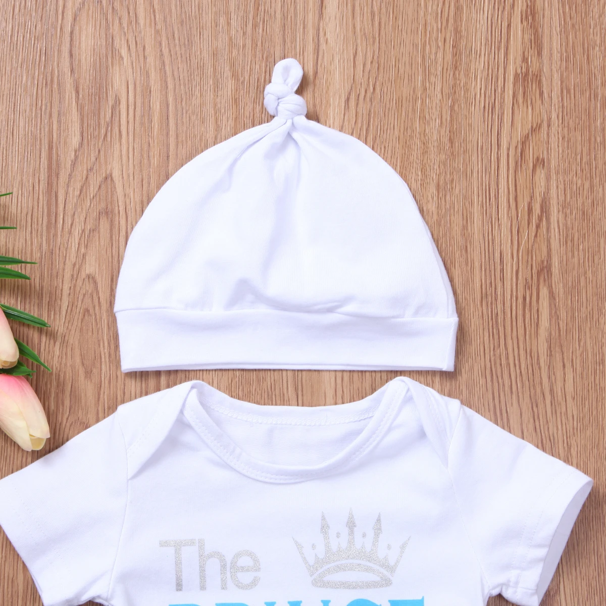 Newborn Baby Boys Prince Clothes Jumpsuit Romper Bodysuit Playsuit Hat Outfits |