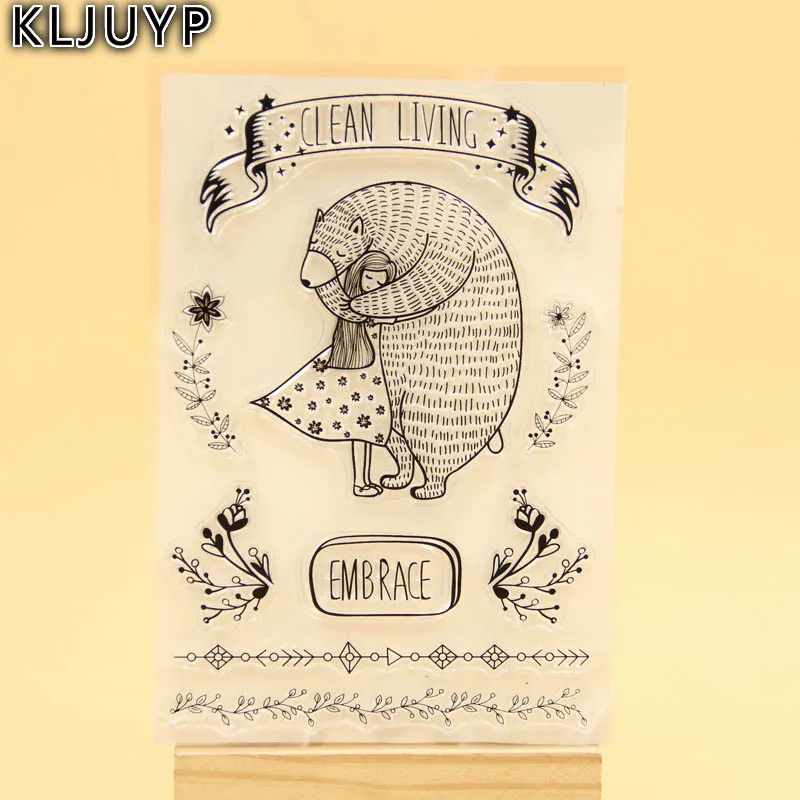 

KLJUYP Embrace Clear Stamps Scrapbook Paper Craft Clear stamp scrapbooking KL305
