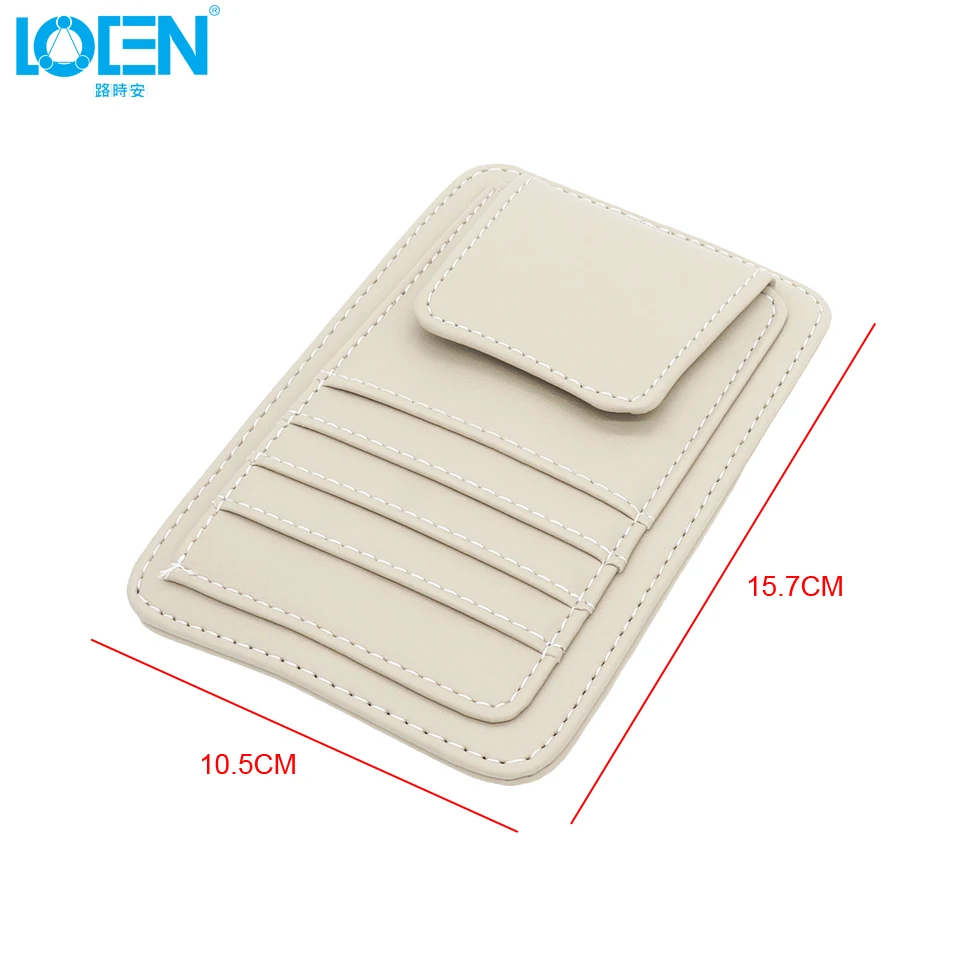 Многофункциональный PU автомобилей Sun Visor Card Пакет для хранения стекол Pen