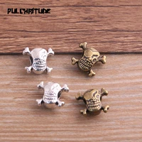10pcs 81214mm 2 color one eyed pirate bead spacer bead charms for diy beaded bracelets jewelry handmade making