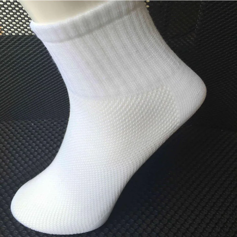 Носки мужские классические 10 пар тонкие однотонные повседневные короткие летние