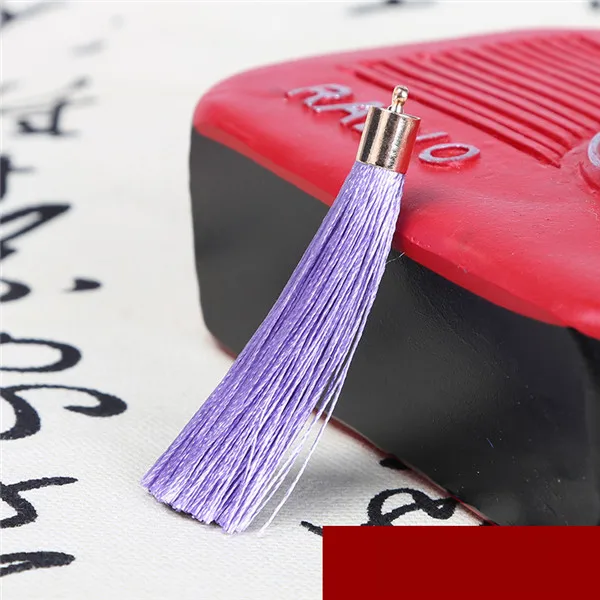 Purple 10 шт./упак. 6 см Мини Металл Кепки Tassel Pendant украшения аксессуары DIY ручной работы Материал Шторы Закладка для книги для творчества - Цвет: Purple