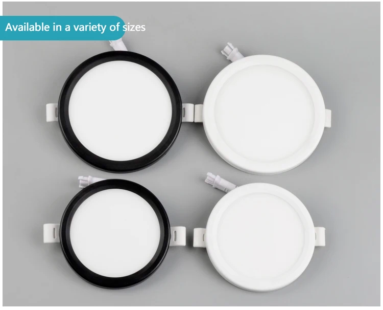 Adjustable Punch holes size Ultra thin 6W / 8W / 15W /20W LED Ceiling Recessed Grid Downlight Slim Round Panel Light ZTD0003