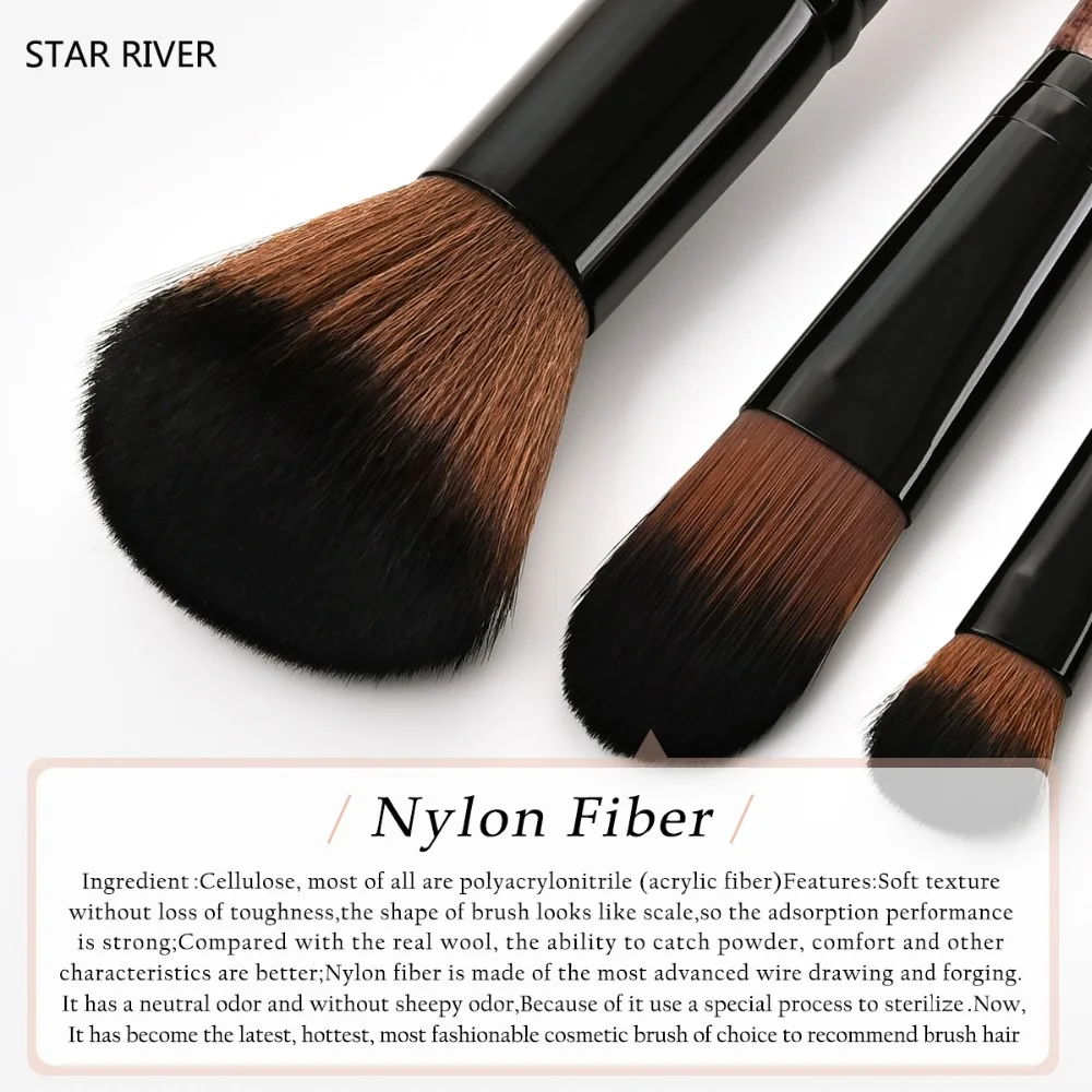 Набор кистей для макияжа премиум класса 8 шт. + сумка кисть пудры буфер основа