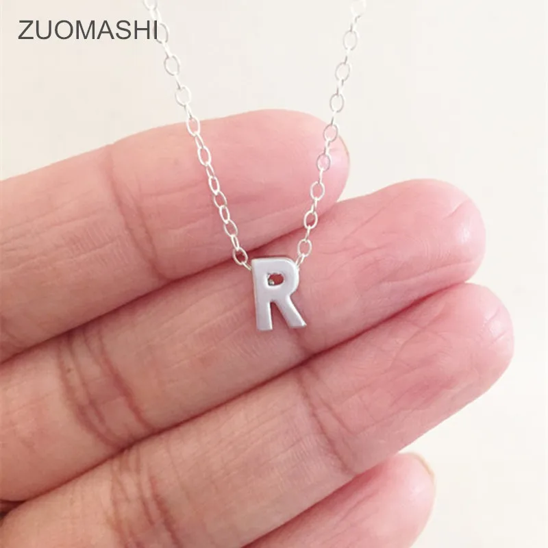 Модное ожерелье с буквенным принтом алфавита инициалами для женщин и девочек.