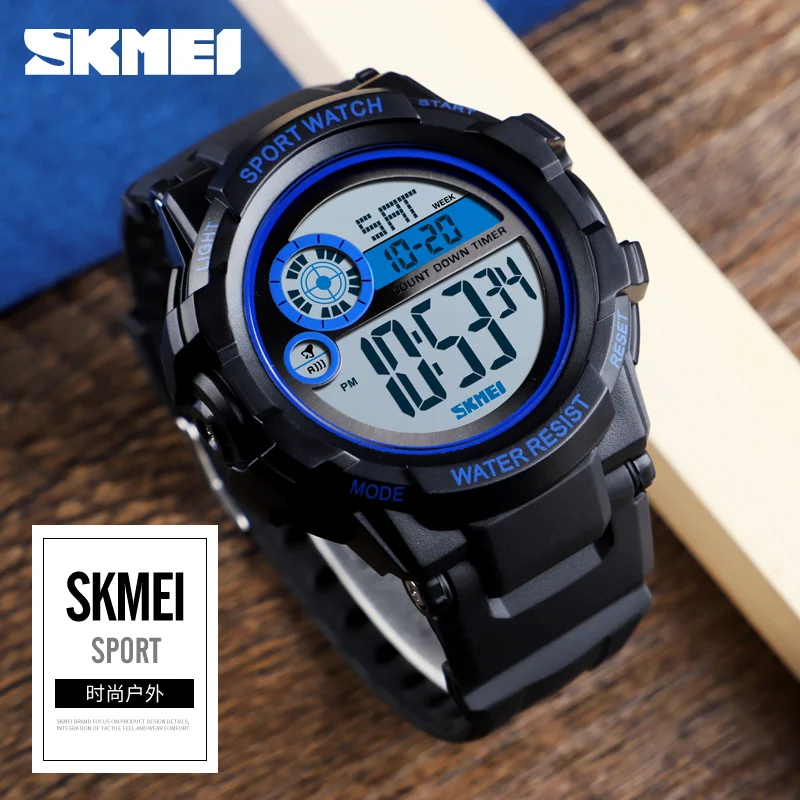SKMEI Outdoor Sports Men Watch Digital Wristwatches Men Waterproof WeekDisplay Alarm Clock Digital Watches reloj hombre 1387