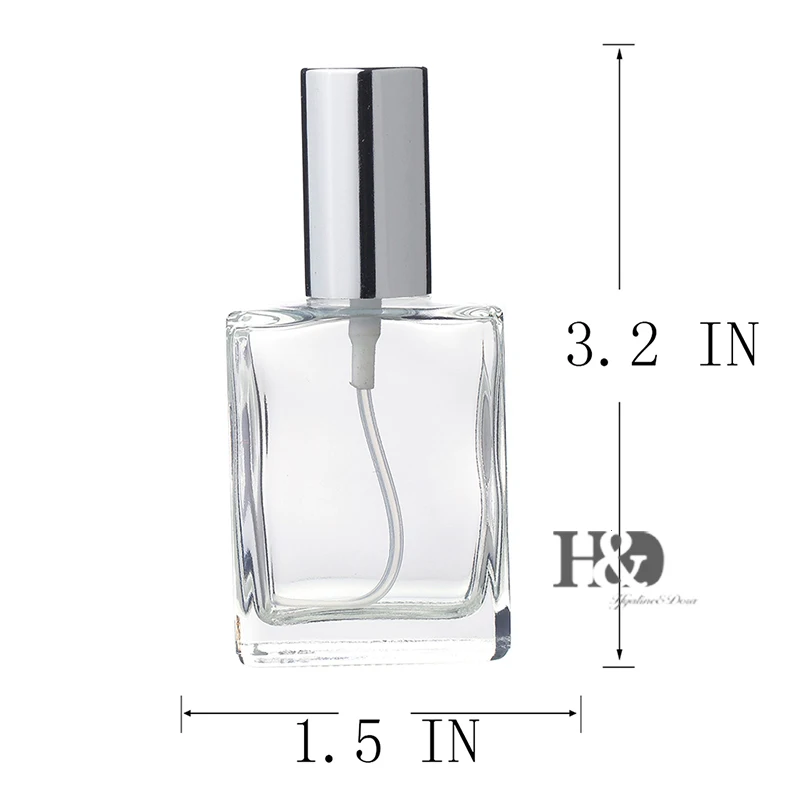 H&ampD 12ML Square Refillable Empty Perfume Bottle with Different Spary Rhomubus Grain set of 3 | Красота и здоровье