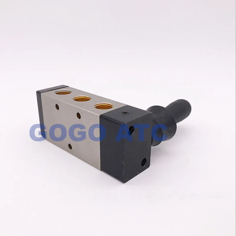 GOGOATC 5/2 way Pneumatic air hand control valve 4H410-15 1/2 inch BSP flow exhaust Manual |