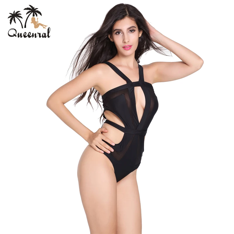 Queenral купальники новая мода sexy женщины бюстгальтер глубокий u low cut супер push up