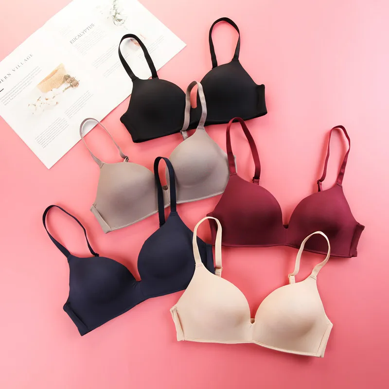 Breathtable Adjustable One-Piece Bras For Women Ladies Wire Free Seamless Push Up Thin Cotton Intimate Female Underwear | Женская одежда