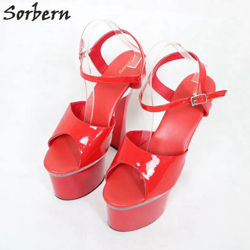 Женские сандалии из лакированной кожи на высоком каблуке 18 см 8 см|sandal shoes|party