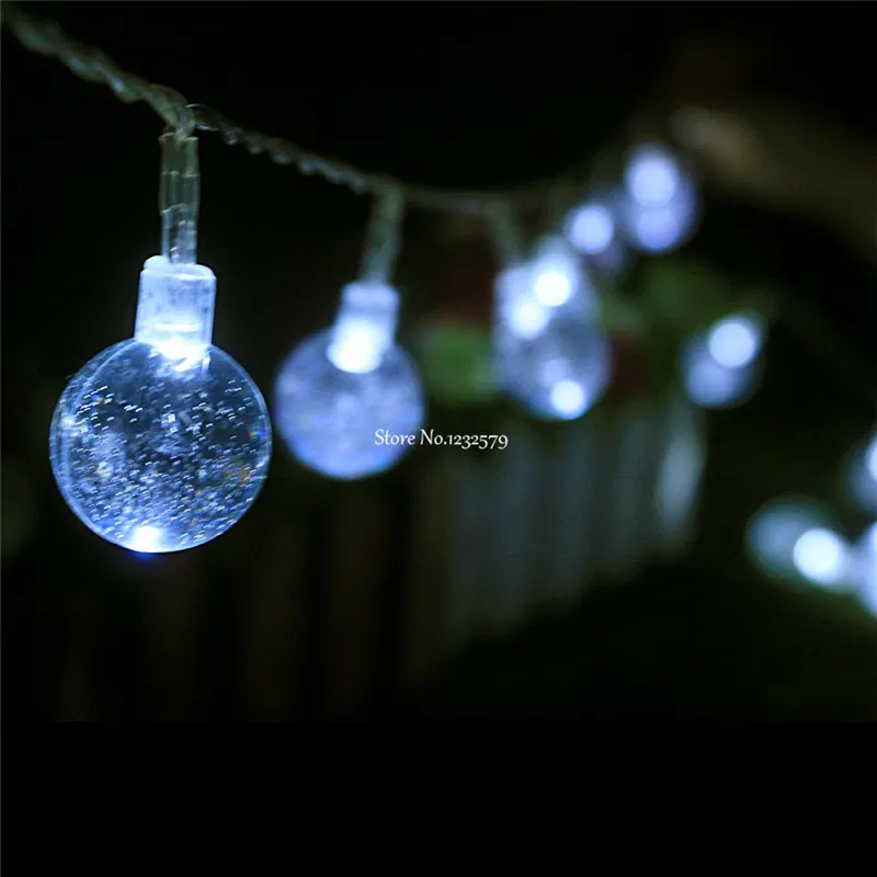 Гирлянда с 20 светодиодными хрустальными шариками 2 м|fairy lights|battery fairy lightsball string lamps |