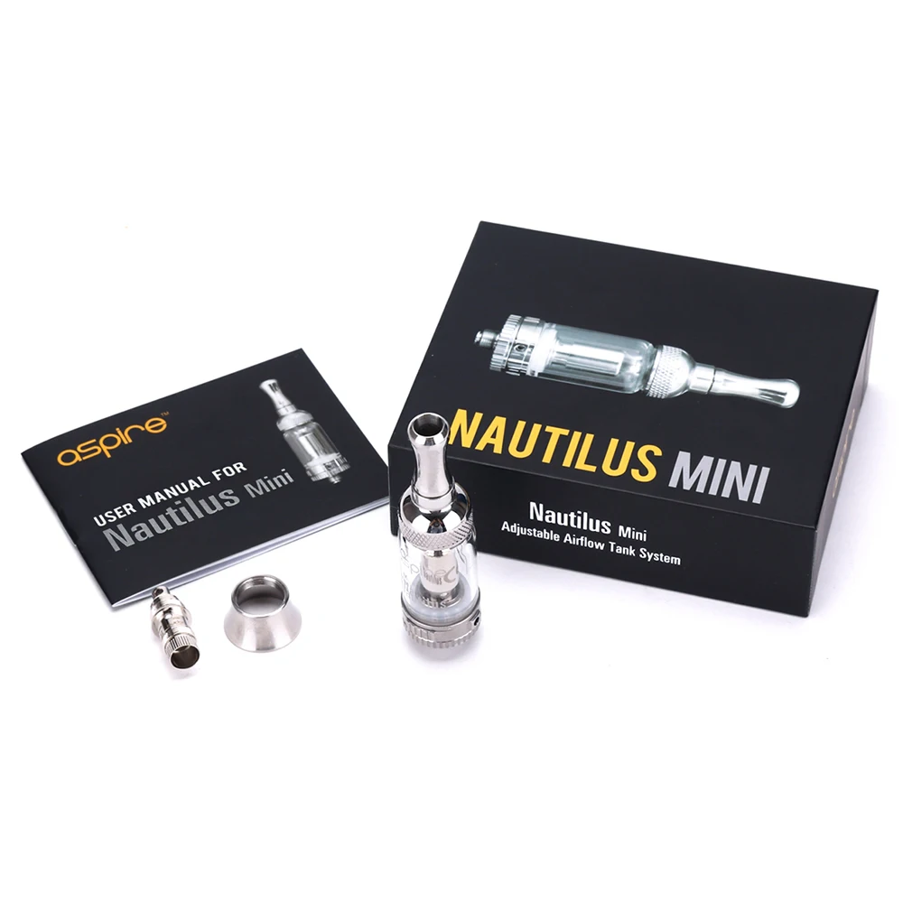 Aspire Nautilus мини BVC 2 мл пирекс стеклянный бак 0 поток воздуха Регулируемая