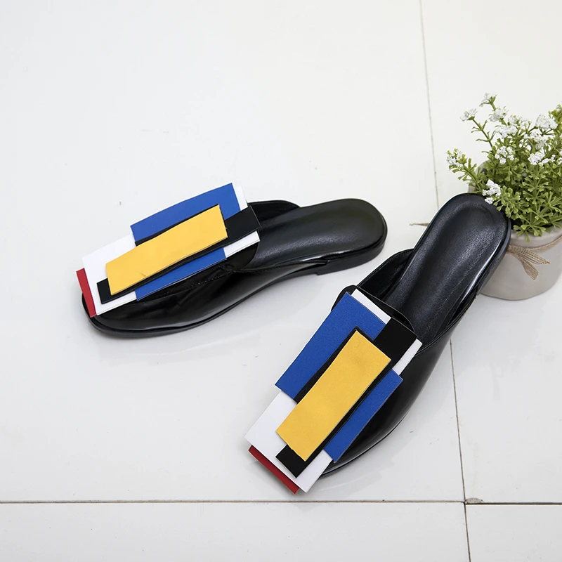 Brand Mixed Colors Flats Women Spring 2019 Big Size 32-43 Hot Sale Casual Low Heels Leather Shoes Woman Slip-on Date Shoe | Обувь