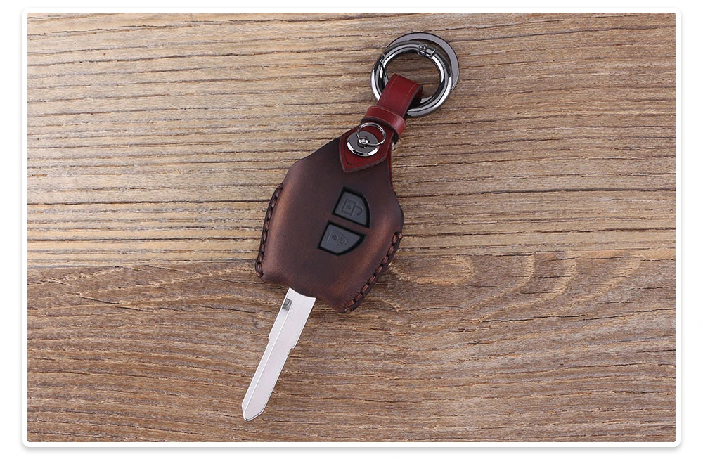 KEYYOU кожаный 2 чехол для ключей с кнопками для SUZUKI SX4 Swift Grand Vitara Liana Key Cover аксессуары