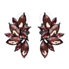 Женские серьги-гвоздики с кристаллами, Винтажные серьги разных цветов, 36