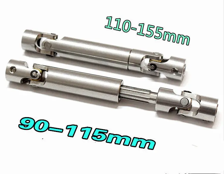 1pcs SCX10 Steel Universal Drive Shaft With CVD 90-110mm 110-155mm D90 For 1/10 Scale Models RC Car AXIAL Crawler TF2 trx4 | Игрушки и