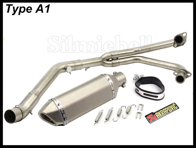 Без шнуровки MT03 Akrapovic мотоцикл выхлопной глушитель мото полная система передний коллектор трубы для Yamaha MT 03 YZF R3 R25