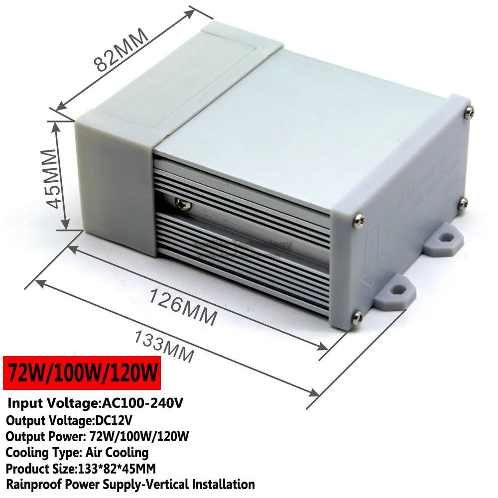 Один Выход DC12V машинка для стрижки 48 Вт 60 Вт 72 Вт 100 W 120 W 150 W 180 W 200 W 240 W 250 W 300 W 350 W 360 W 400 W непромокаемые трансформатор освещения для света