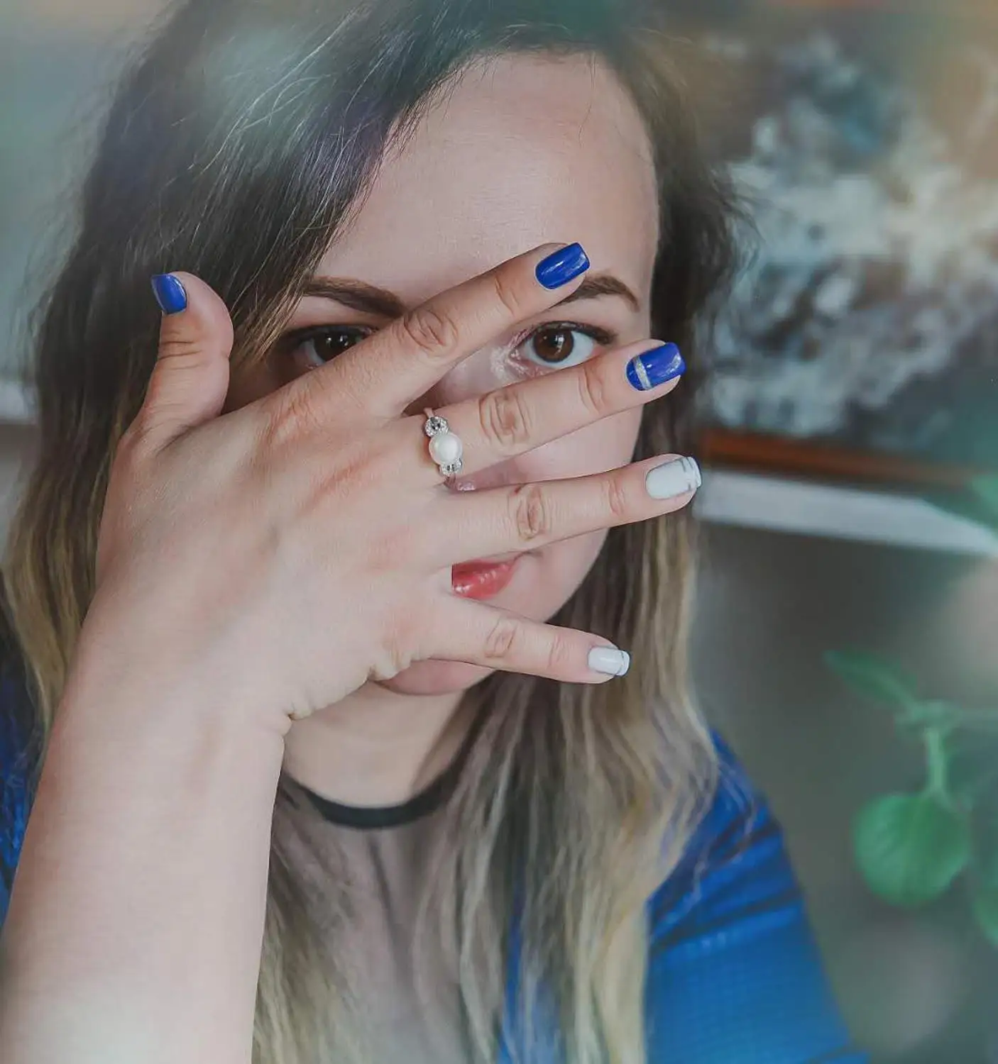 DAIMI Pearl Ring Cultured Freshwater Geometric silver Female Jewelry | Украшения и аксессуары