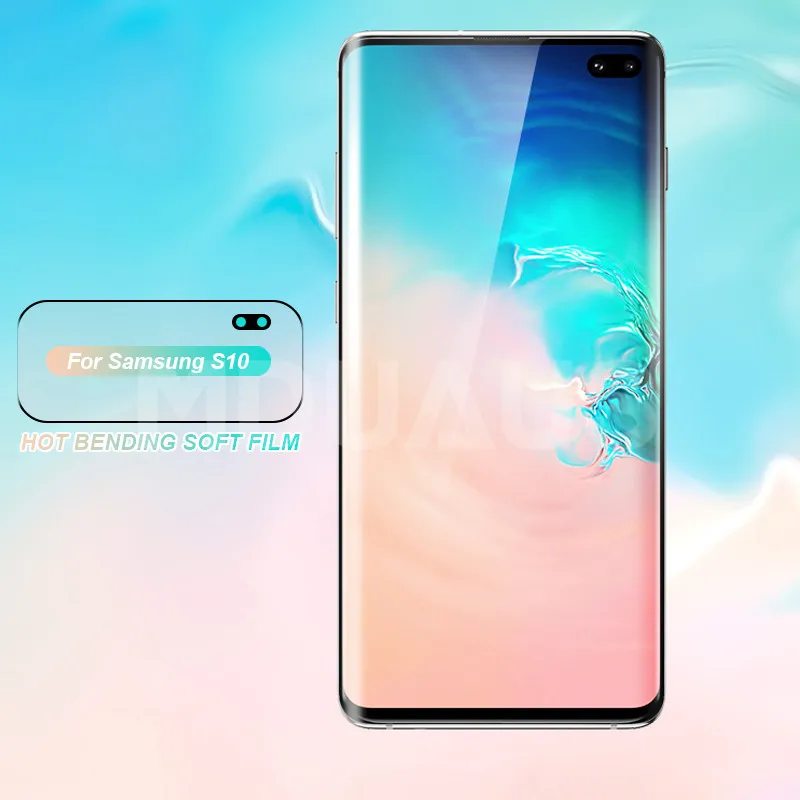 Защитная пленка 20D на весь экран для samsung Galaxy S10 S9 S8 Plus S10e Note 8 9 A6 A8, мягкая защитная пленка без стекла