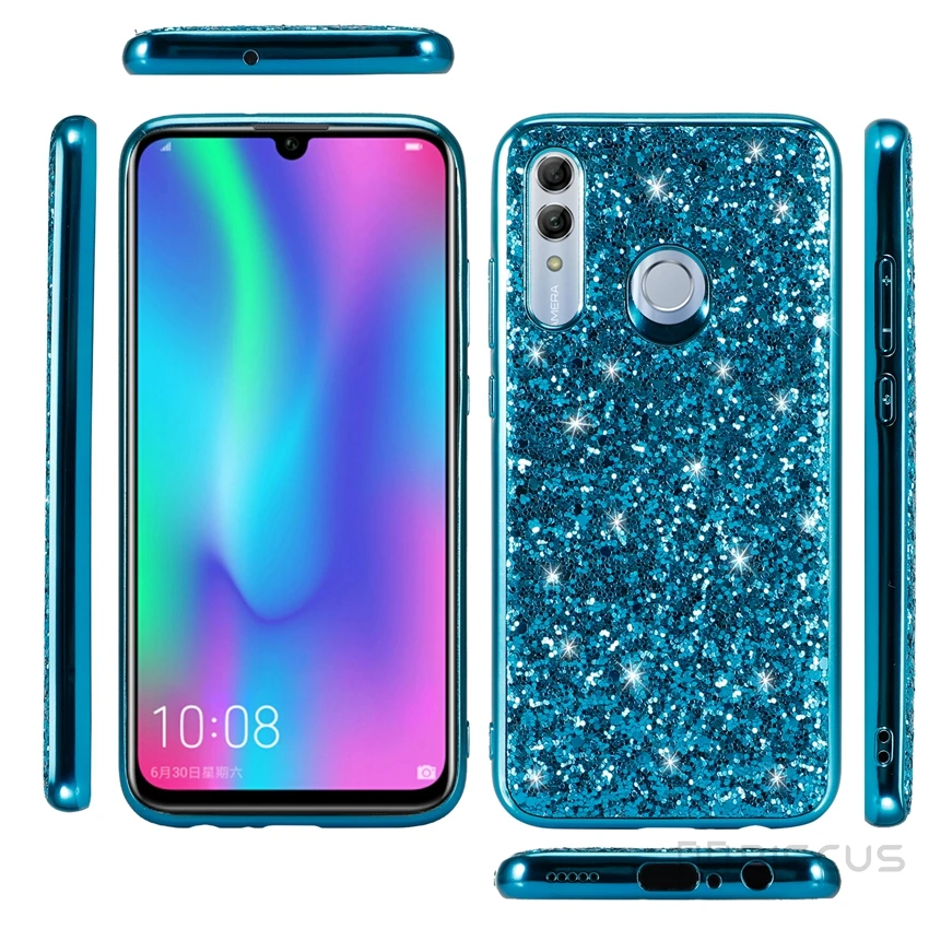 Роскошный блестящий чехол для Huawei P30 Pro P20 Mate 20 Lite Y5 Y6 2019 с блестками Honor 10i 8S 8A View