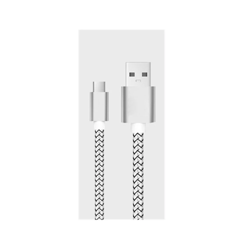 silver Byleen нейлоновая usb type C линия быстрое зарядное устройство 0,25 м/1 м/2 м короткие кабели для Xiao mi 8 se/mi 6x5 Elephone U Pro Z1 BQ Aquaris X Pro - Тип штекера: silver