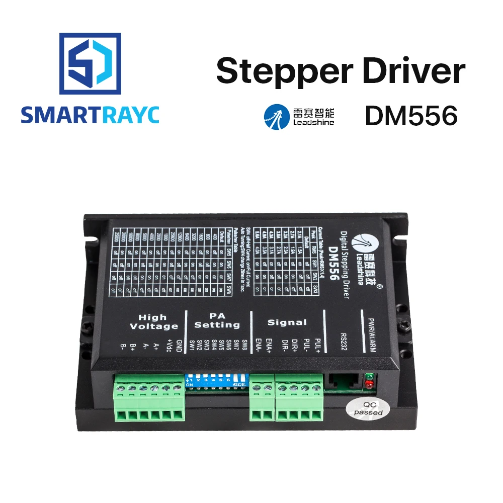 Smartrayc Leadshine 2 фазы шагового драйвер DM556 20 50VAC 0 5 5.6A|Драйвер двигателя| |