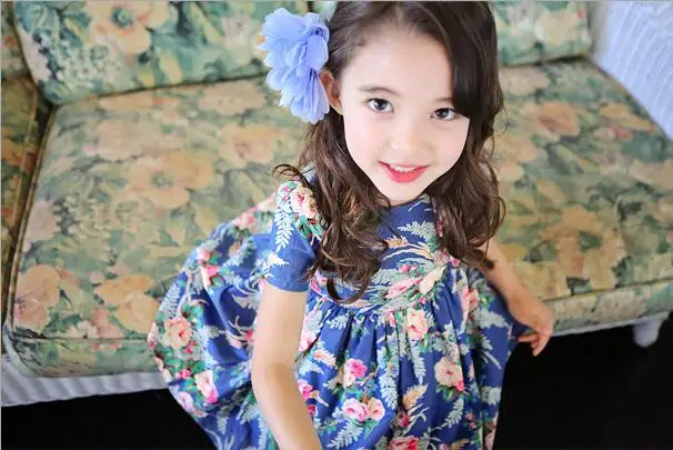 2019 New arrival summer Girl dress fashion Korean version Floral princess elegant beautiful L32 | Детская одежда и обувь