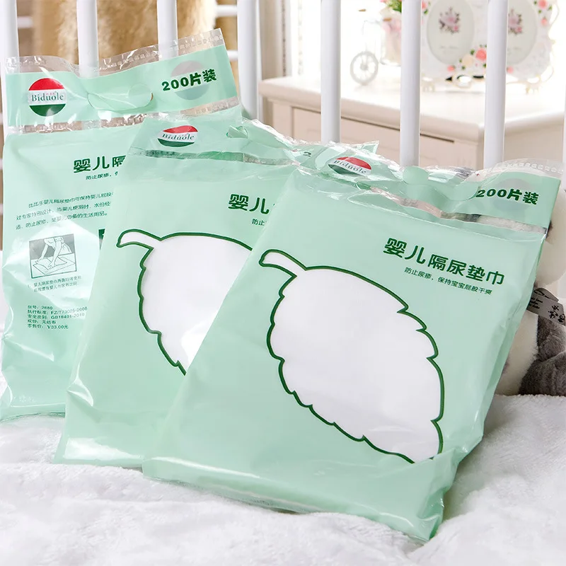 200PCS/PACK Encryption Waterproof Baby Diapers Single Use Cloth Nappy Changing Mat Urine For 0-12 Months | Мать и ребенок
