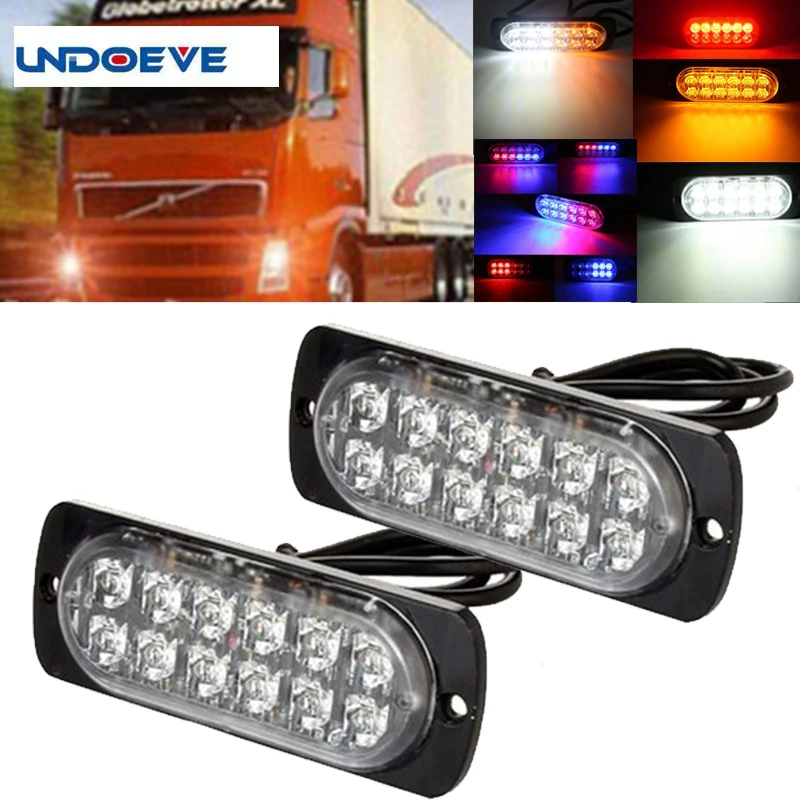 36W 12 LED автомобильный Грузовик боковая вспышка светодиодная мигающая сигнальная