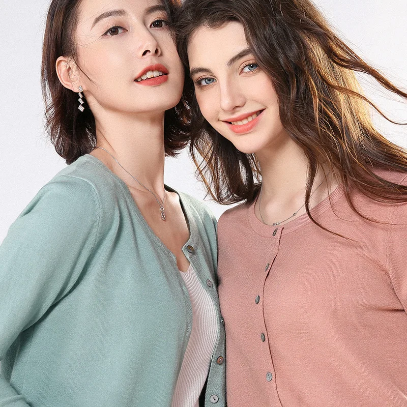 Новинка 2019 Ранняя весна кашемировый кардиган женский круглый вырез свободный