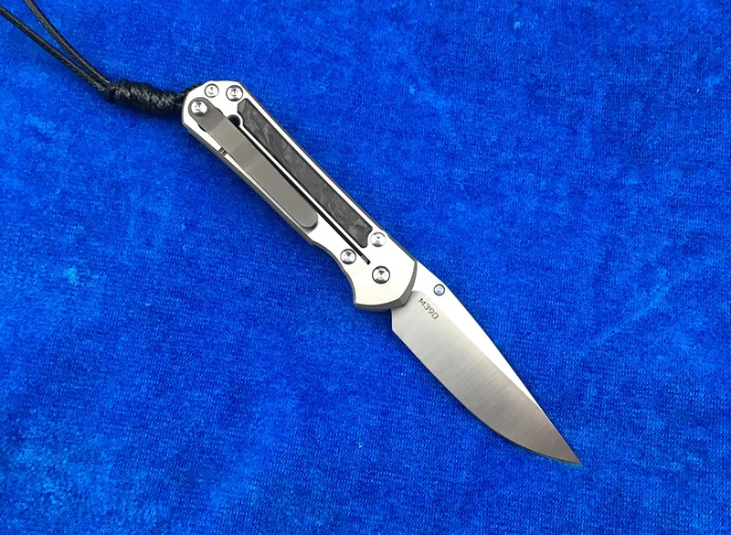 Kevin John Mini Trumpet Sebenza 21 Flipper M390 Blade Folding Knife Titanium Carbon Fiber Handle Camping Outdoor EDC Tools