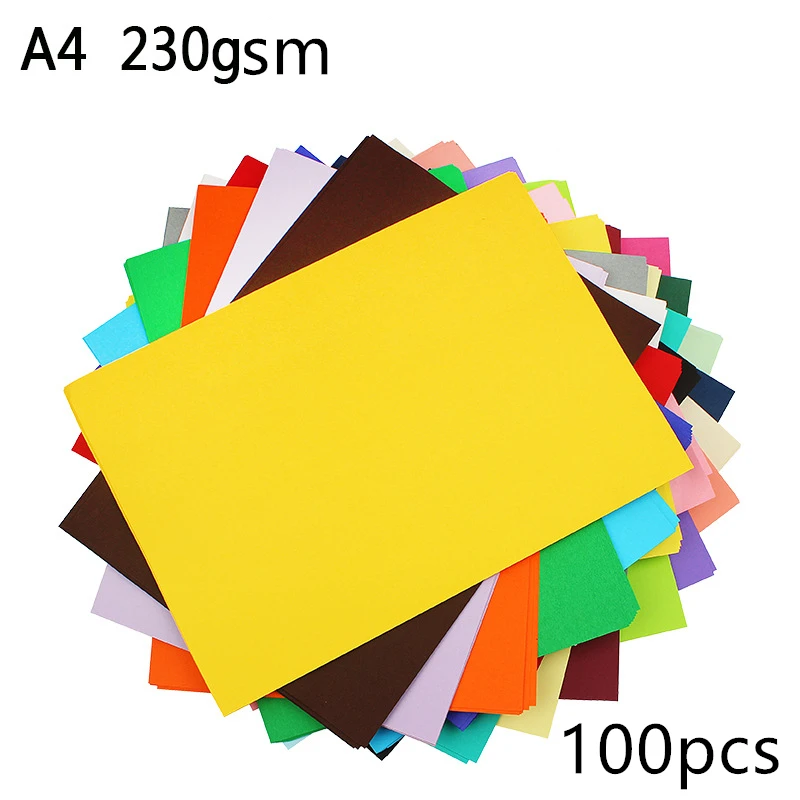 230gsm 100 шт Высокое качество A4 красочная крафт-бумага DIY ручной работы открытка свадебные приглашения Ремесло Бумага толстый бумажный картон, плотный картон