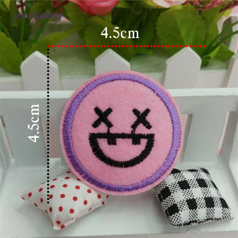 PF Большой Улыбающееся Лицо Железа На Патчи Вышитые Патч для Одежды Топы