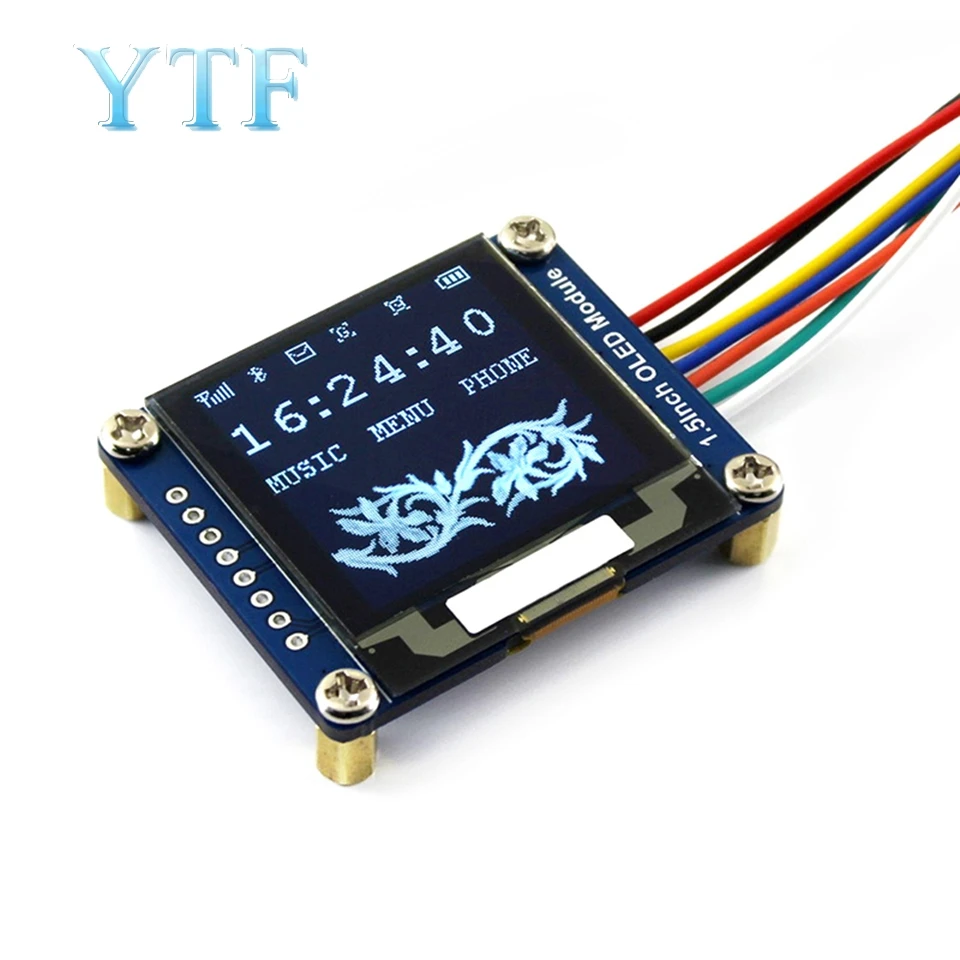 

Модуль органического светодиода SSD1327, 1,5 дюйма, чип драйвера SPI/I2C, для Raspberry pi