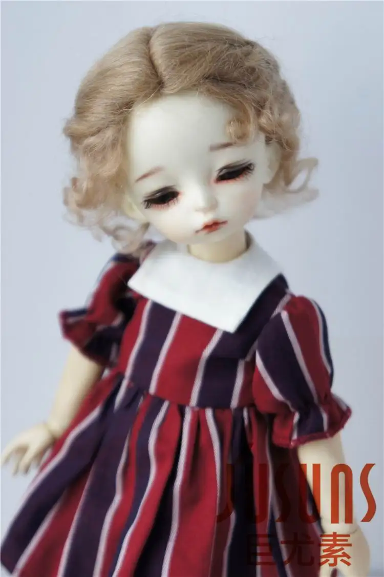 JD089 1/6 YOSD мохер куклы парики классический твист BJDl парик 6-7 дюймов куклы аксессуары - Цвет: Ash blond M4