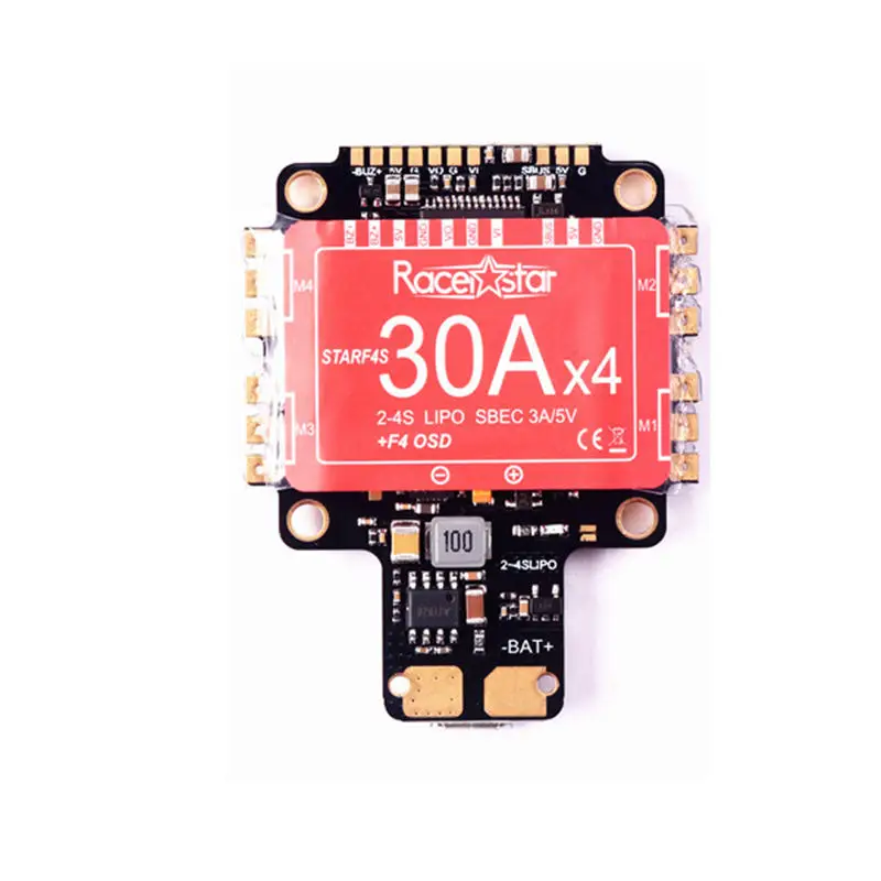 Racerstar StarF4S 30A Blheli_S Dshot 4 в 1 ESC AIO F4 OSD Контроллер полета с датчиком тока BEC для радиоуправляемого квадрокоптера