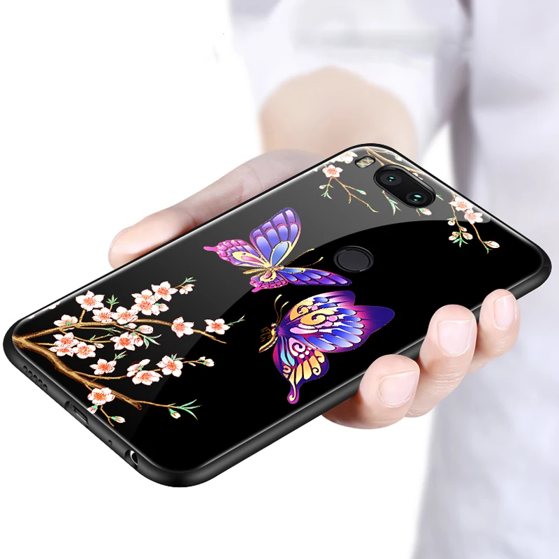 GKK Fashion for Xiaomi Mi 5X Case Back glass+Soft TPU Original Texture 360 Full Protection Cover Fundas Coque | Мобильные телефоны