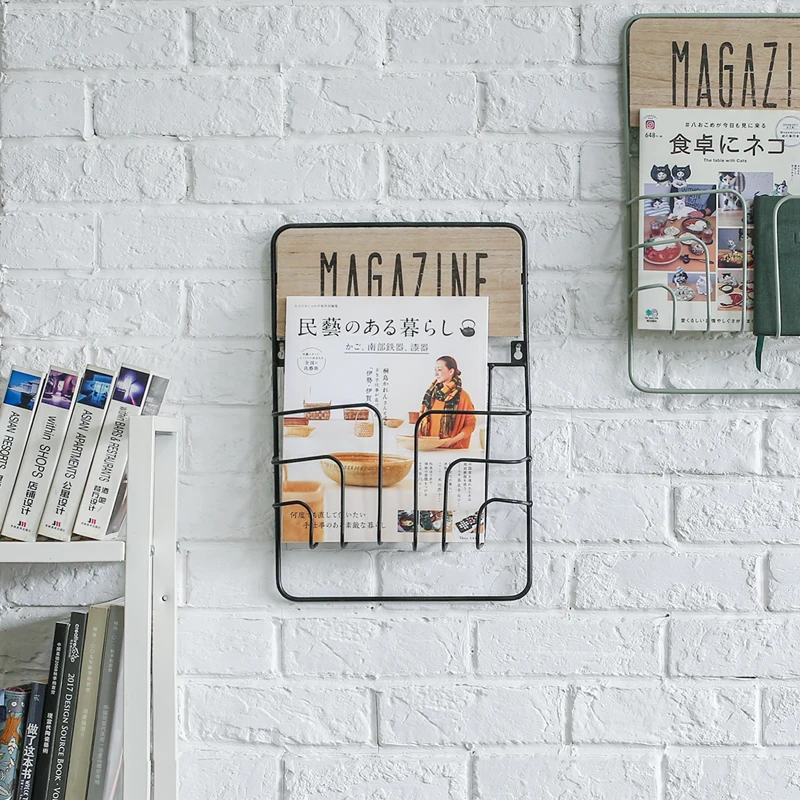 Скандинавский стиль деревянный железный подставка для подвешивания на стену