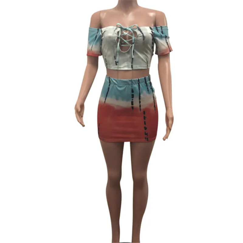 

Holiday Summer Clothes For Womens Sexy 2 Piece Bandage Crop Tops Party Beach Mini Pencil Skirt Fashion Lady Striped Clothing Set