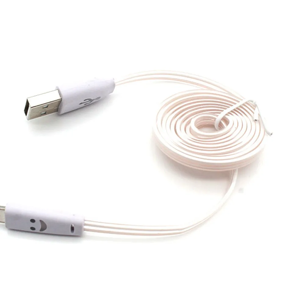 EPULA 1 м микро USB кабель для телефона цветной градиент светодиодный зарядки данных